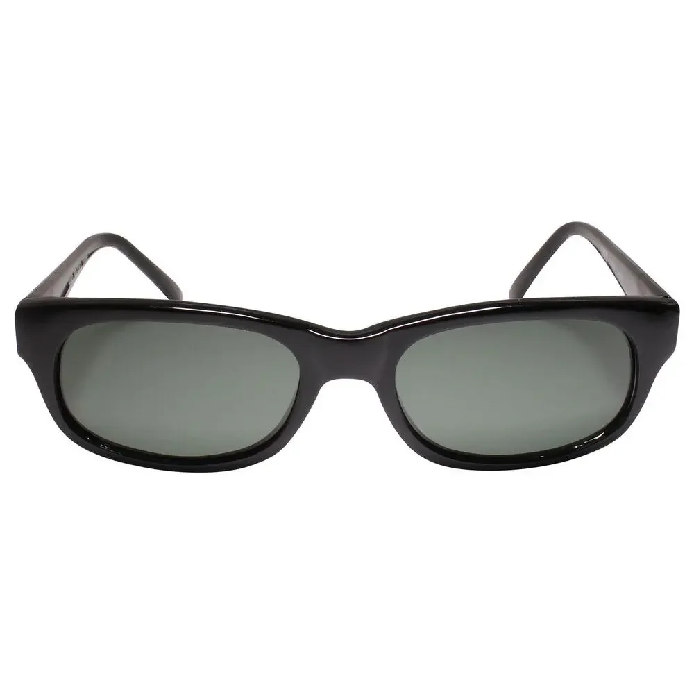 80s 90s Deadstock Classic Genuine Vintage Black Rectangle Sunglasses